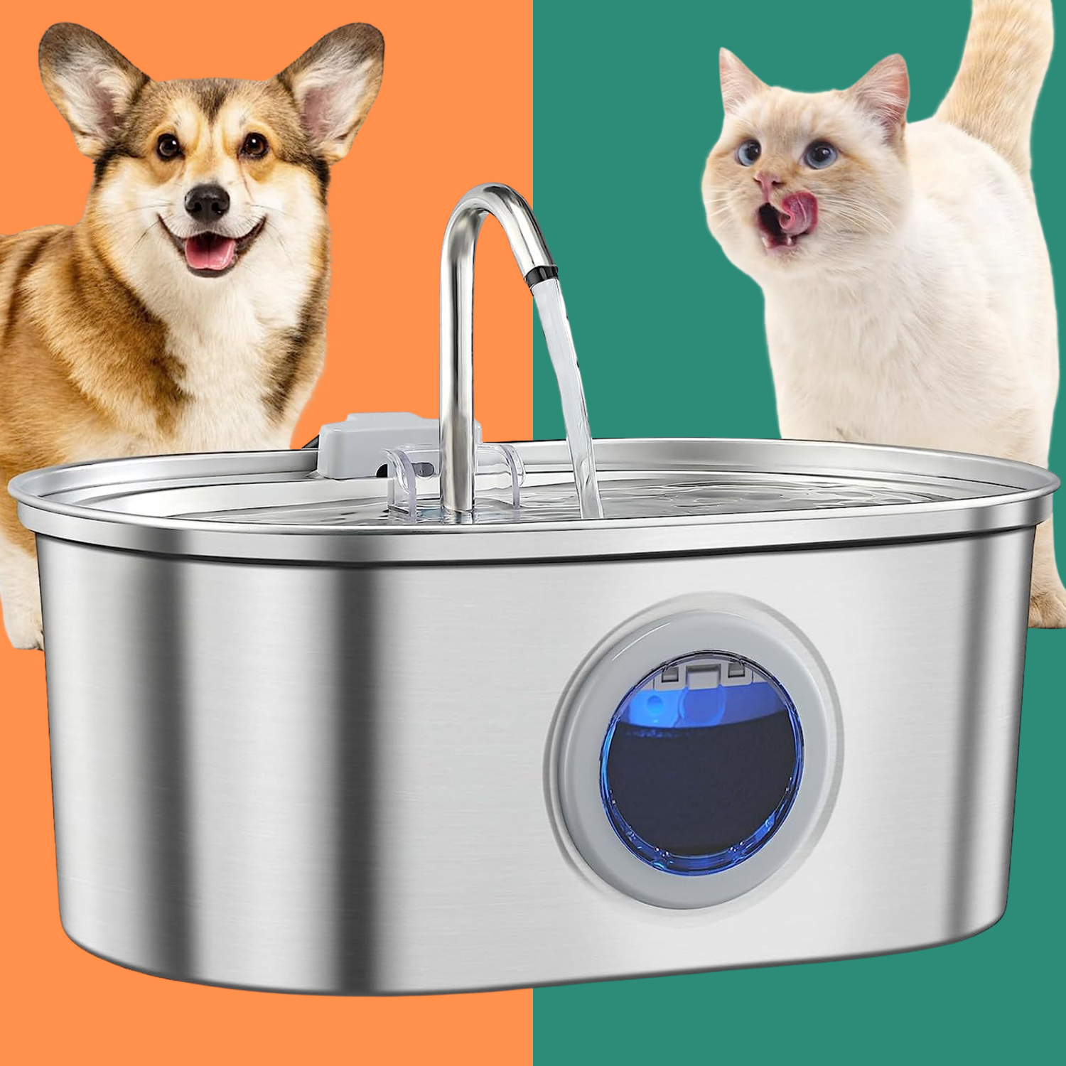 Water Feeder Stainless Steel Pet Water Dispenser